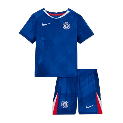 Kid's Chelsea Home Soccer Jersey Kit(Jersey+Shorts) 2025/26 Blue - bestfootballkits