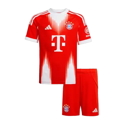 Kid's Bayern Munich Home Soccer Jersey Kit(Jersey+Shorts) 2025/26 Red - bestfootballkits
