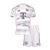 Kid's Bayern Munich Away Soccer Jersey Kit(Jersey+Shorts) 2025/26 White - bestfootballkits