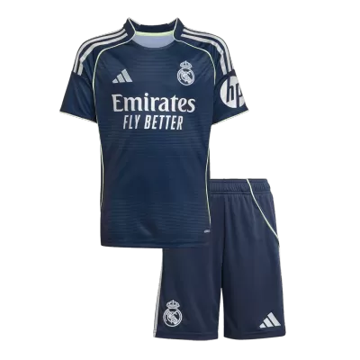 Kid's Real Madrid Away Soccer Jersey Kit(Jersey+Shorts) 2025/26 Navy - bestfootballkits