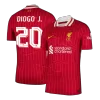 DIOGO J. #20 Authentic Liverpool Home Soccer Jersey 2024/25 Red - UCL - bestfootballkits