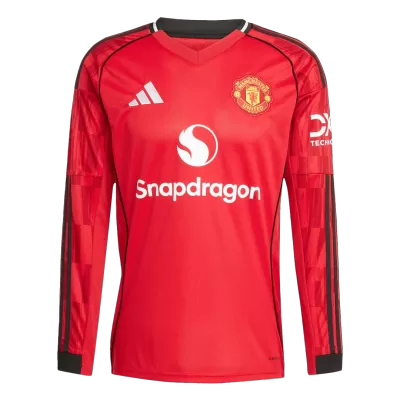 Manchester United Home Long Sleeve Soccer Jersey 2025/26 Red - bestfootballkits