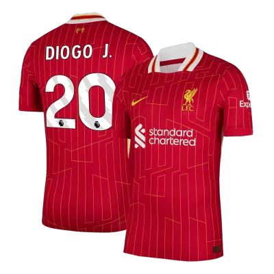 DIOGO J. #20 Authentic Liverpool Home Soccer Jersey 2024/25 Red - bestfootballkits