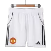 Authentic Manchester United Home Soccer Shorts 25/26 White - bestfootballkits