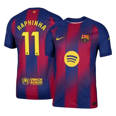 RAPHINHA #11 Authentic Barcelona Home Soccer Jersey 2025/26 Red&Blue - bestfootballkits