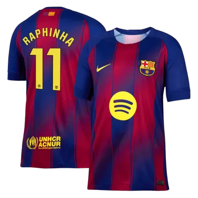 RAPHINHA #11 Barcelona Home Soccer Jersey 2025/26 Red&Blue - bestfootballkits