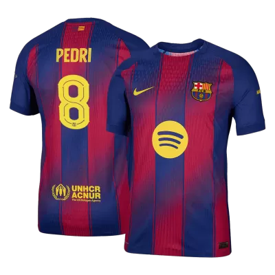 PEDRI #8 Authentic Barcelona Home Soccer Jersey 2025/26 Red&Blue - UCL - bestfootballkits