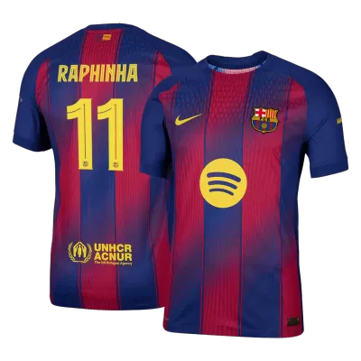 RAPHINHA #11 Authentic Barcelona Home Soccer Jersey 2025/26 Red&Blue - UCL - bestfootballkits