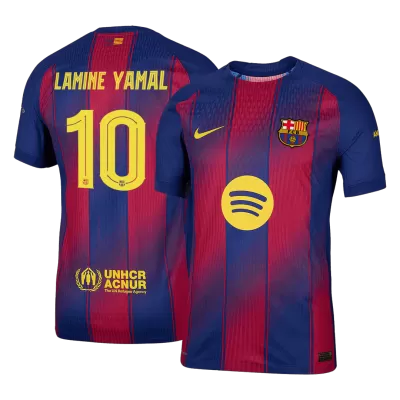 LAMINE YAMAL #10 Authentic Barcelona Home Soccer Jersey 2025/26 Red&Blue - UCL - bestfootballkits