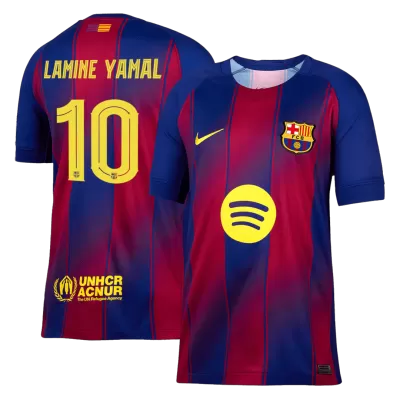 LAMINE YAMAL #10 Barcelona Home Soccer Jersey 2025/26 Red&Blue - UCL - bestfootballkits