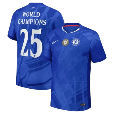 WORLD CHAMPIONS #25 Authentic Chelsea Home Soccer Jersey 2025/26 Blue - with chest badge - bestfootballkits