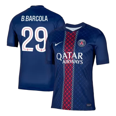 B.BARCOLA #29 PSG Home Soccer Jersey 2025/26 Navy - bestfootballkits