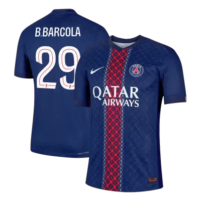 B.BARCOLA #29 Authentic PSG Home Soccer Jersey 2025/26 Navy - bestfootballkits