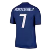 KVARATSKHELIA #7 Authentic PSG Home Soccer Jersey 2025/26 Navy - bestfootballkits