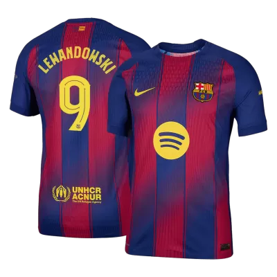 LEWANDOWSKI #9 Authentic Barcelona Home Soccer Jersey 2025/26 Red&Blue - UCL - bestfootballkits