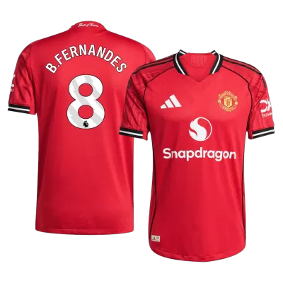 B.FERNANDES #8 Authentic Manchester United Home Soccer Jersey 2025/26 Red - bestfootballkits