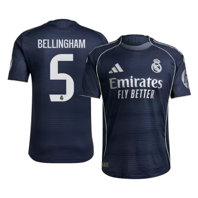 Authentic BELLINGHAM #5 Real Madrid Shirt Away 2025/26 - bestfootballkits