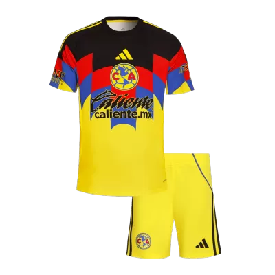 Kid's Club America Home Soccer Jersey Kit(Jersey+Shorts) 2025/26 Yellow - bestfootballkits