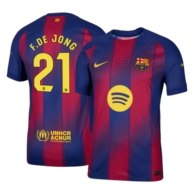 Authentic F.DE JONG #21 Barcelona Shirt Home 2025/26 - bestfootballkits