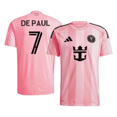 DE PAUL #7 Inter Miami Home Soccer Jersey 2025 Pink - bestfootballkits