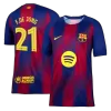F.DE JONG #21 Barcelona Home Soccer Jersey 2025/26 Red&Blue - UCL - bestfootballkits