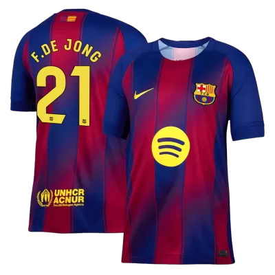 F.DE JONG #21 Barcelona Home Soccer Jersey 2025/26 Red&Blue - bestfootballkits