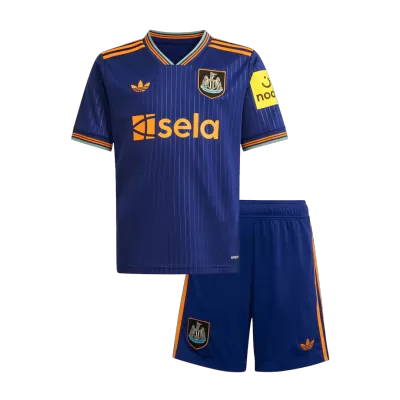 Kid's Newcastle United Third Away Soccer Jersey Kit(Jersey+Shorts) 2025/26 Navy - bestfootballkits