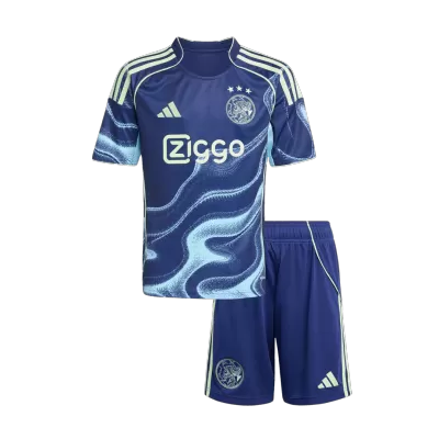 Kid's Ajax Away Soccer Jersey Kit(Jersey+Shorts) 2025/26 Navy - bestfootballkits