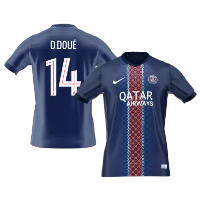 D.DOUÉ #14 PSG Home Soccer Jersey 2025/26 Navy - bestfootballkits