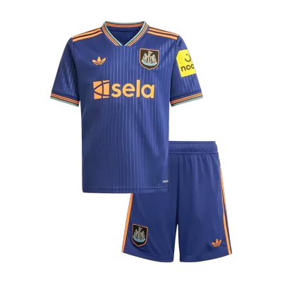 Kid's Newcastle United Third Away Soccer Jersey Kit(Jersey+Shorts) 2025/26 Navy - bestfootballkits