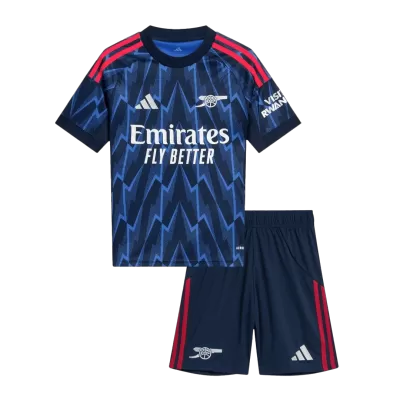 Kid's Arsenal Away Soccer Jersey Kit(Jersey+Shorts) 2025/26 Blue - bestfootballkits