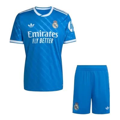 Real Madrid Third Away Soccer Jersey Kit(Jersey+Shorts) 2025/26 Blue - bestfootballkits