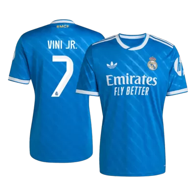 VINI JR. #7 Real Madrid Third Away Soccer Jersey 2025/26 Blue - bestfootballkits