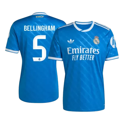 BELLINGHAM #5 Real Madrid Third Away Soccer Jersey 2025/26 Blue - bestfootballkits