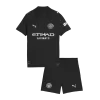Kid's Manchester City Away Soccer Jersey Kit(Jersey+Shorts) 2025/26 Black - bestfootballkits