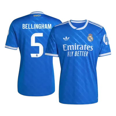 BELLINGHAM #5 Real Madrid Third Away Soccer Jersey 2025/26 Blue - bestfootballkits