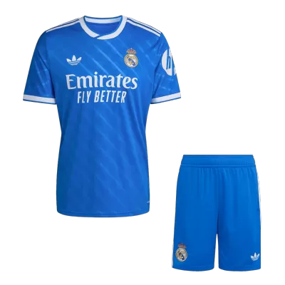Real Madrid Third Away Soccer Jersey Kit(Jersey+Shorts) 2025/26 Blue - bestfootballkits