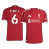 Authentic KERKEZ #6 Liverpool Shirt Home 2025/26 - bestfootballkits