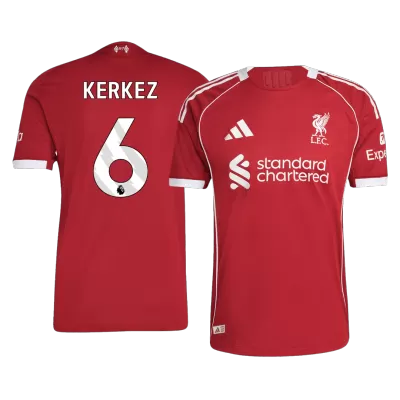Authentic KERKEZ #6 Liverpool Shirt Home 2025/26 - bestfootballkits