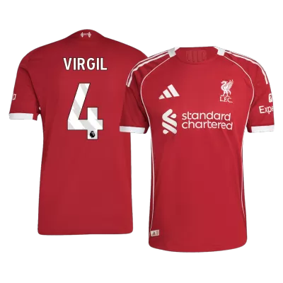 Authentic VIRGIL #4 Liverpool Shirt Home 2025/26 - bestfootballkits
