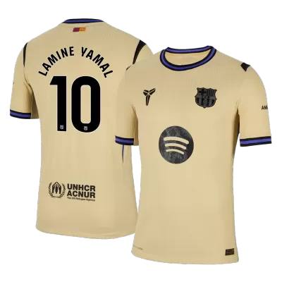 Authentic LAMINE YAMAL #10 Barcelona Soccer Away Jersey 2025/26 Yellow - bestfootballkits
