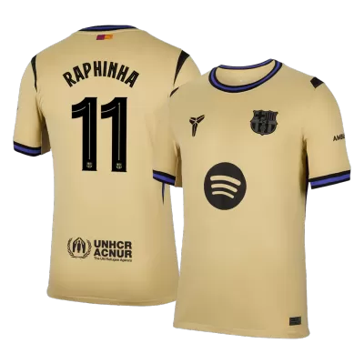 RAPHINHA #11 Barcelona Away Soccer Jersey 2025/26 Yellow - bestfootballkits
