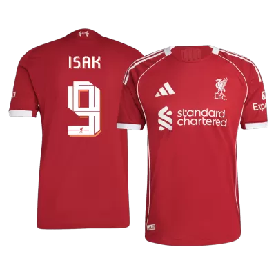 Authentic ISAK #9 Liverpool Shirt Home 2025/26 - bestfootballkits
