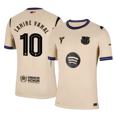 Authentic LAMINE YAMAL #10 Barcelona Soccer Away Jersey 2025/26 Yellow - bestfootballkits