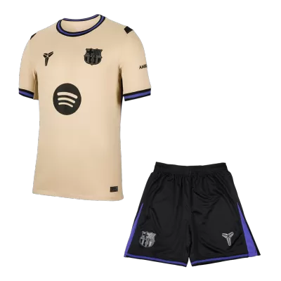 Barcelona Away Soccer Jersey Kit(Jersey+Shorts) 2025/26 Yellow&Black - bestfootballkits