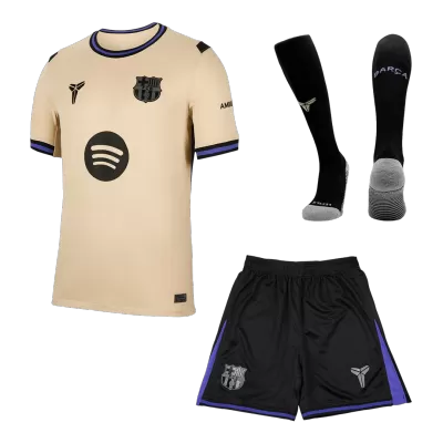 Barcelona Away Soccer Jersey Kit(Jersey+Shorts+Socks) 2025/26 Yellow&Black - bestfootballkits