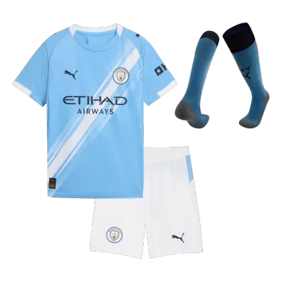 Manchester City Home Kids Jerseys Full Kit 2025/26 - bestfootballkits