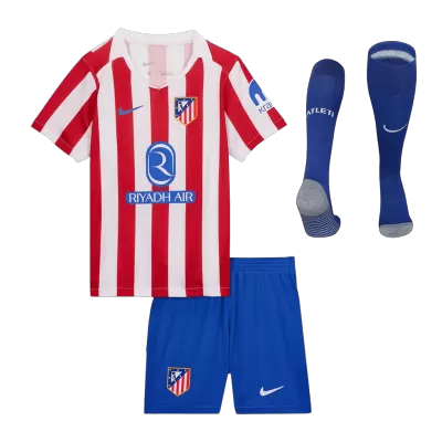 Atletico Madrid Home Kids Jerseys Full Kit 2025/26 - bestfootballkits
