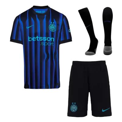 Inter Milan Home Soccer Jersey Kit(Jersey+Shorts+Socks) 2025/26 Blue&Black - bestfootballkits