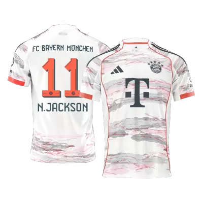 N.JACKSON #11 Bayern Munich Away Soccer Jersey 2025/26 White - bestfootballkits